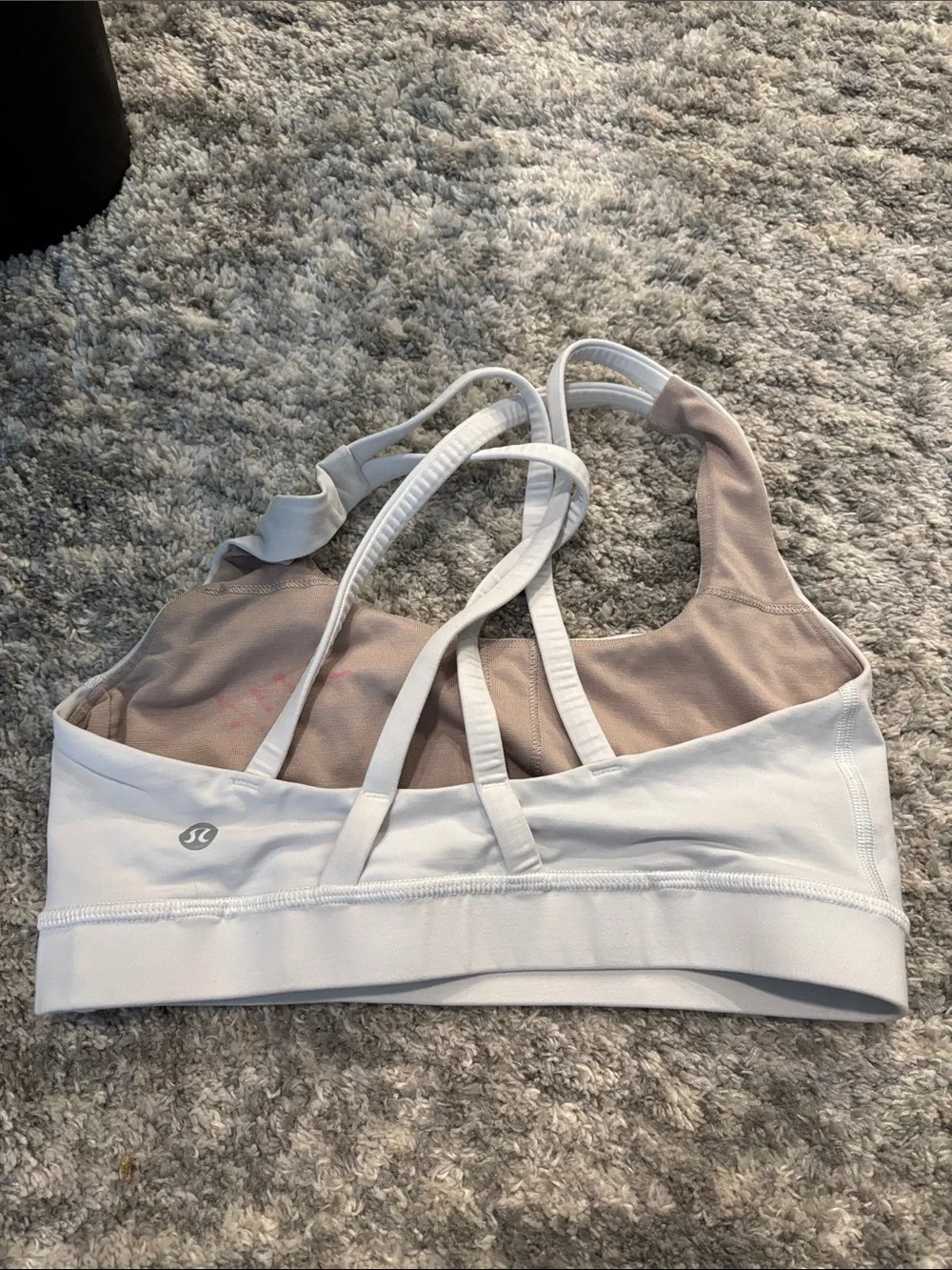 lululemon athletica Cream Crossback Sports Bra